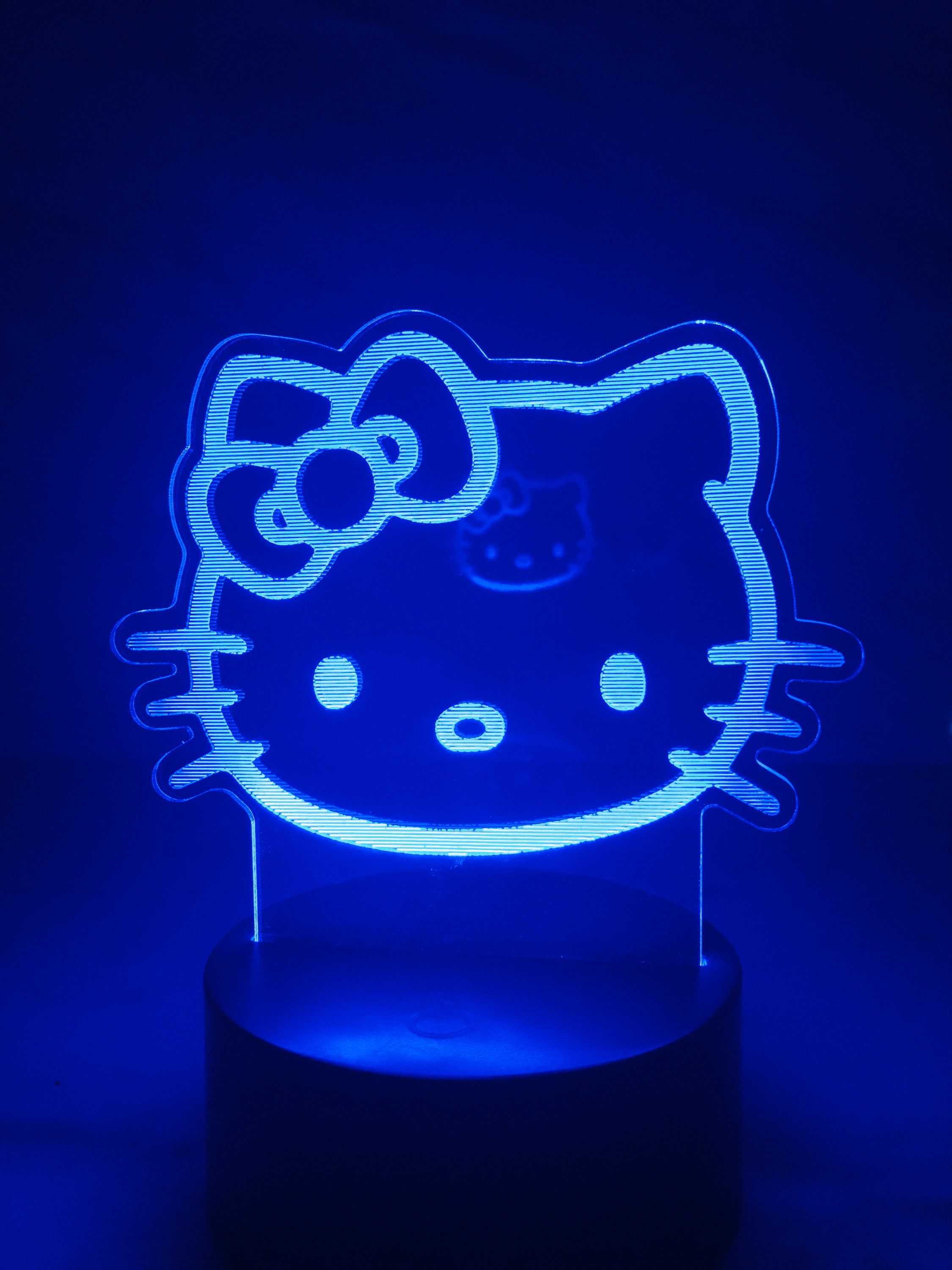 Hello Kitty Jumping 7 Color Led Lamp Night Light Kids Toy Etsy