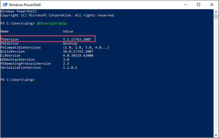 Here Is A Way To Check Powershell Version On Windows 10 8 7 Minitool