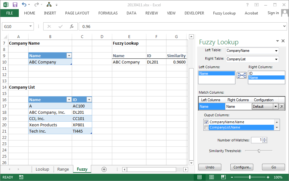 How To Apply Fuzzy Lookup To Find Approximate Match Result In Excel