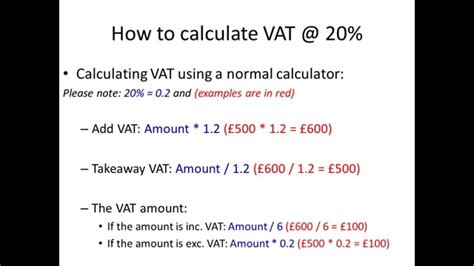 How To Calculate Vat @ 20% (Uk) From The Vat Calculator - Youtube