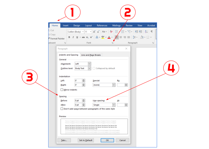 How To Change The Default Line Spacing In Word Officebeginner