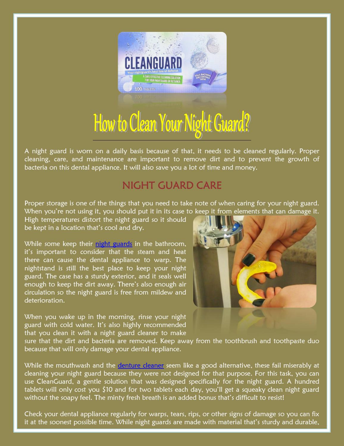 How To Clean Night Guard Daily How You Can Clean Your Night Guard