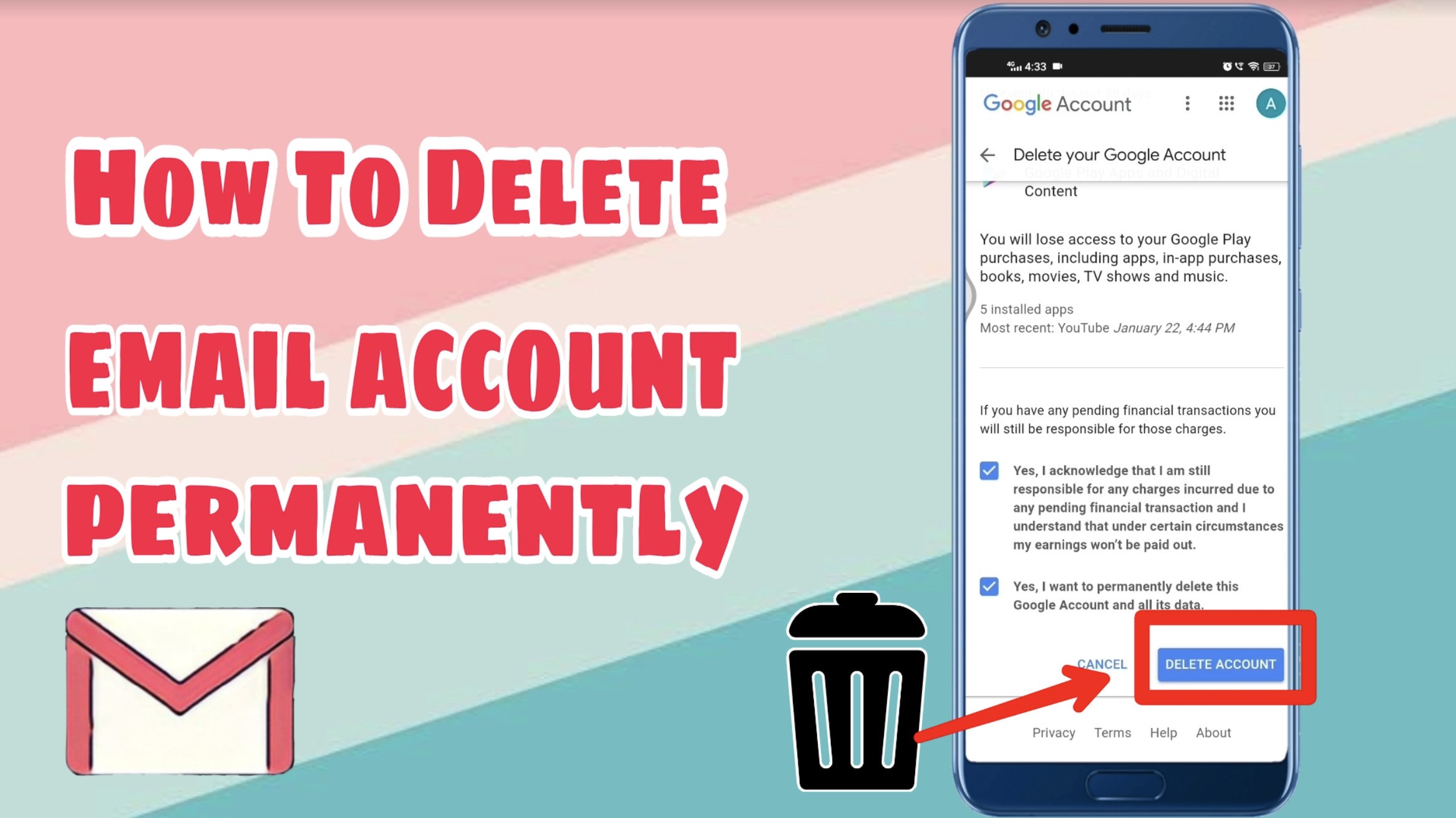 How To Delete Google Account Permanently On Android Phones