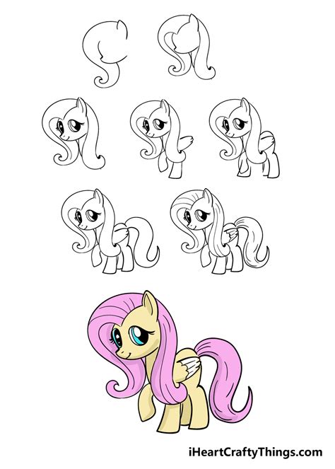 How To Draw A Easy Pony Drawing Printout How To Draw A Pony Step By