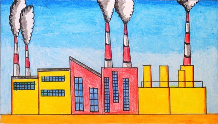 How To Draw Air Pollution Causes Drawing Step By Step Air Pollution