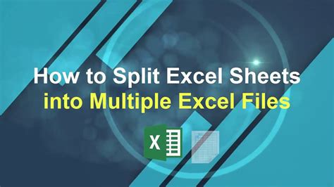 How To Excel Splitter Split Excel Sheets Into Multiple Files Youtube