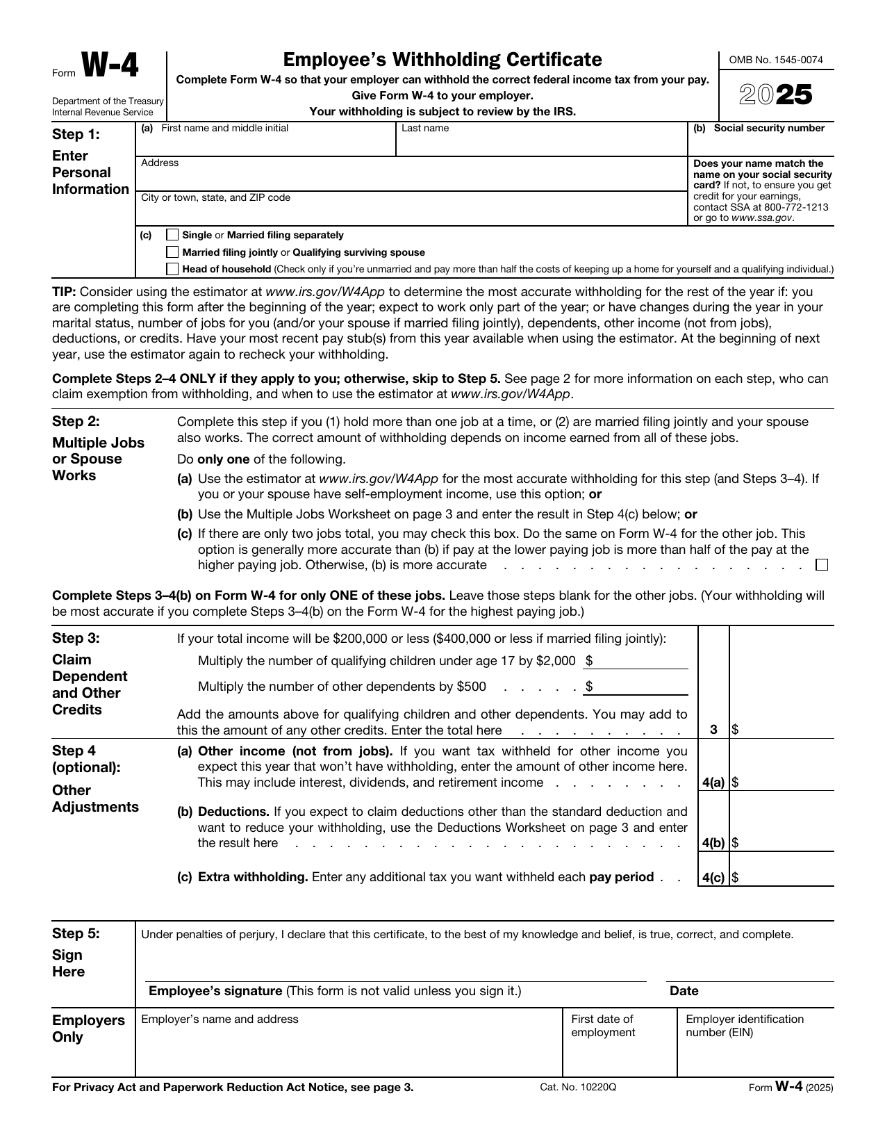 How To Fill Out W 4 Form Correctly 2023 Form W4 Explained