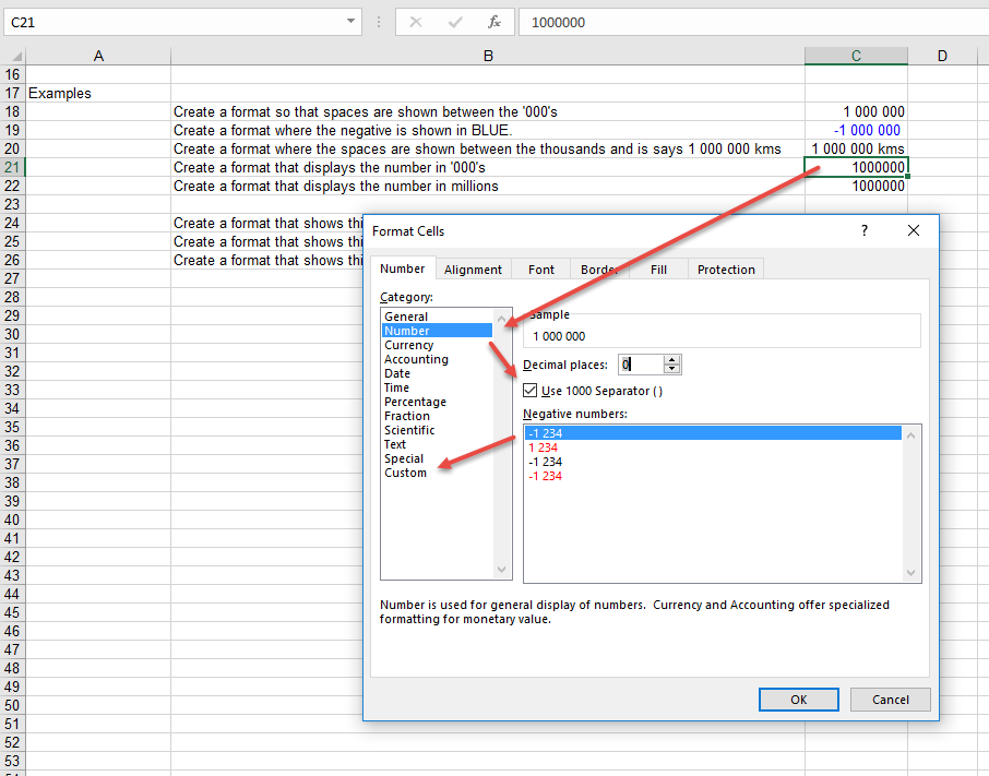 How To Format Numbers In Thousands And Millions In Excel Geeksforgeeks