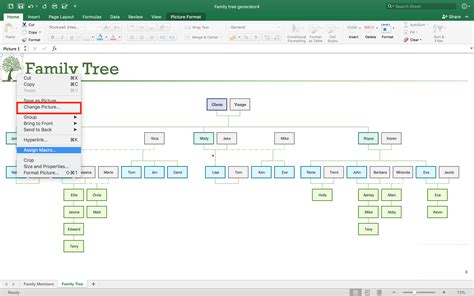 How To Make A Family Tree In Excel Any Edition Easy Youtube