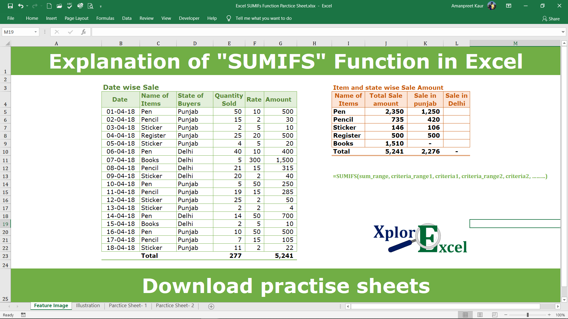 How To Pass Advanced Excel Test For Job Interview Sumifs Formula Questions And Answers Xlsx