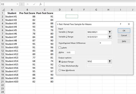 How To Perform A Paired Samples T Test In Excel Stringfest Analytics