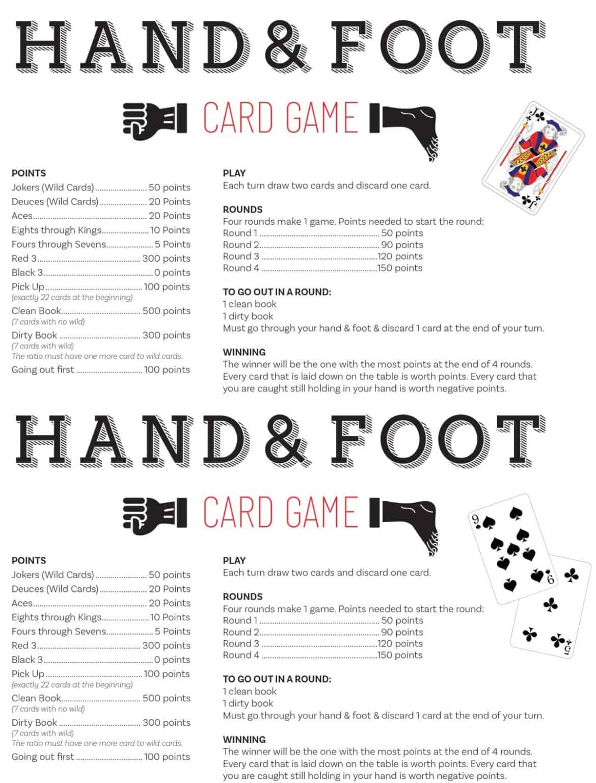 How To Play Hand And Foot Card Game Rules