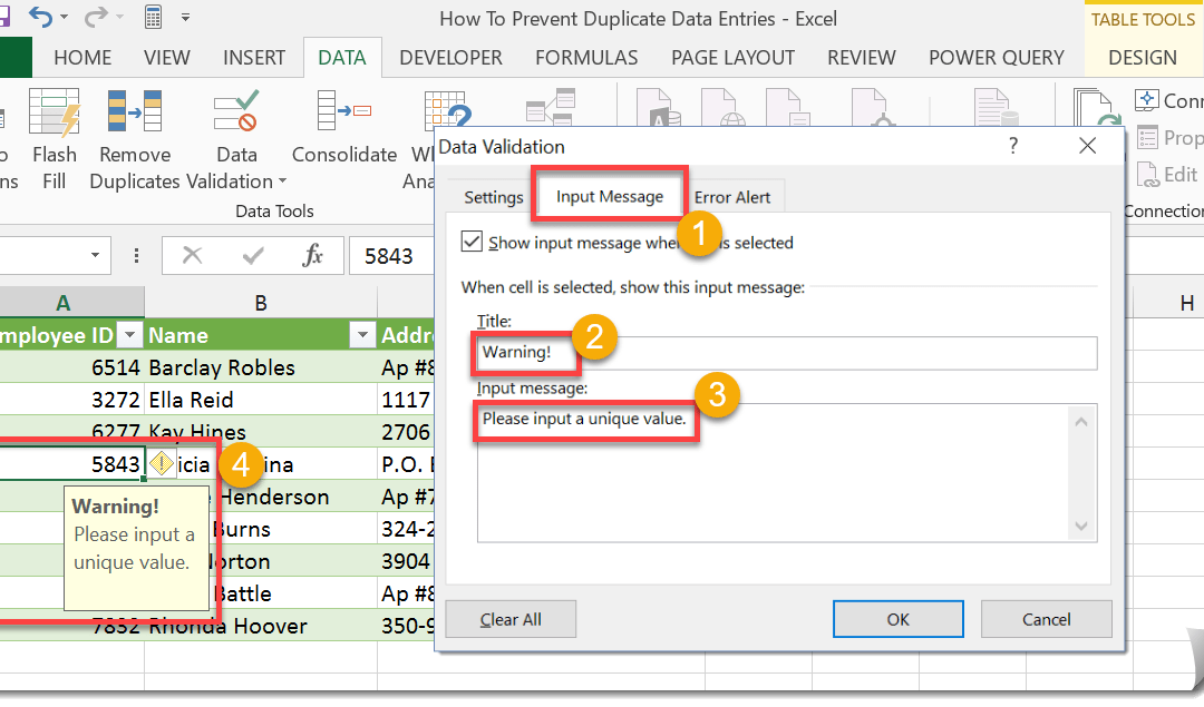 How To Prevent Duplicate Data Entries How To Excel