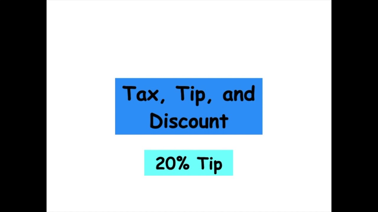 How To Quickly And Easily Calculate 20% Tip - Youtube