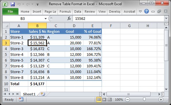 How To Remove Table Format In Excel Windows 10 Howtoremovg