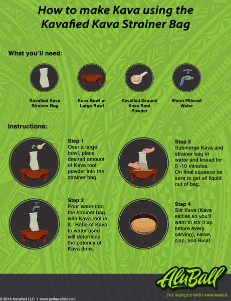 How To Traditionally Prepare Kava Using Our Kavafied Kava Strainer Bag