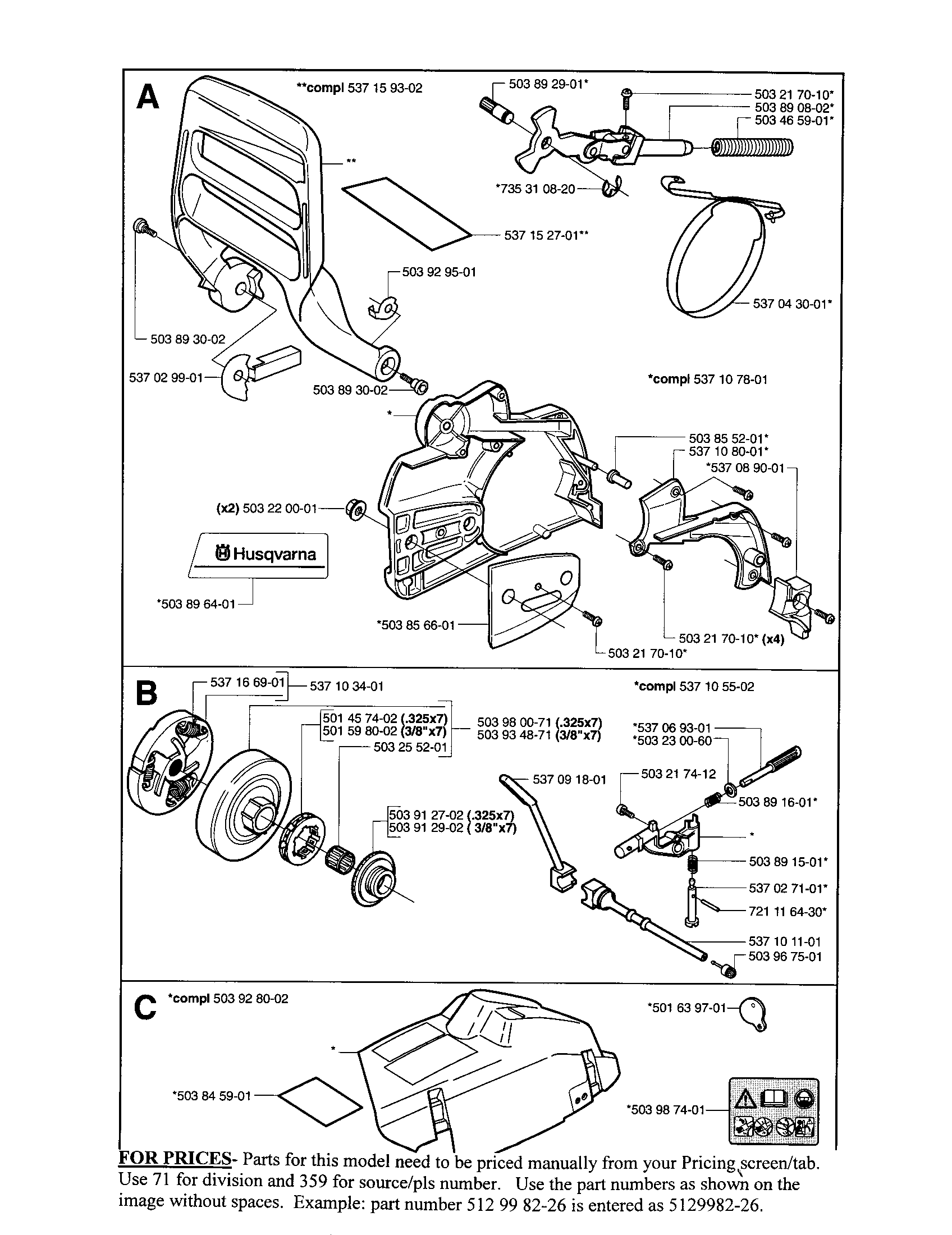 Husqvarna Hd700l Parts Catalog