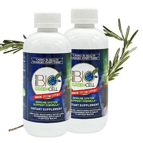 Immune Bio Green Cell Immune System Support 2 Bottles Included