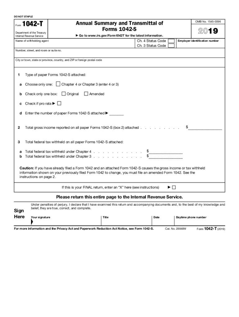 Irs Form 1042 Fill It With Pdfelement