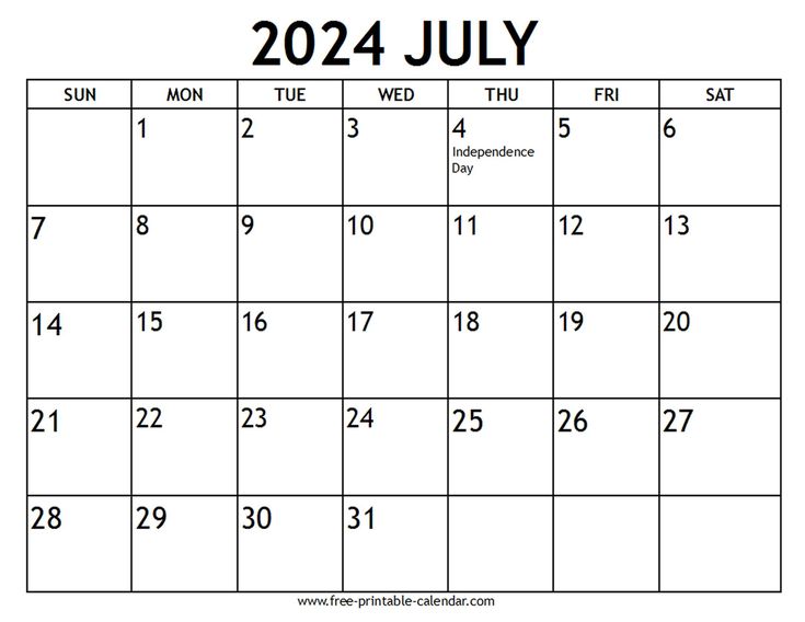 July 2023 2024 Calendar Free Printable With Holidays