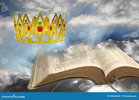 Kingdom Of The Heavens Open Bible Parables Jesus Christ God Jehovah Religion Stock Image Image