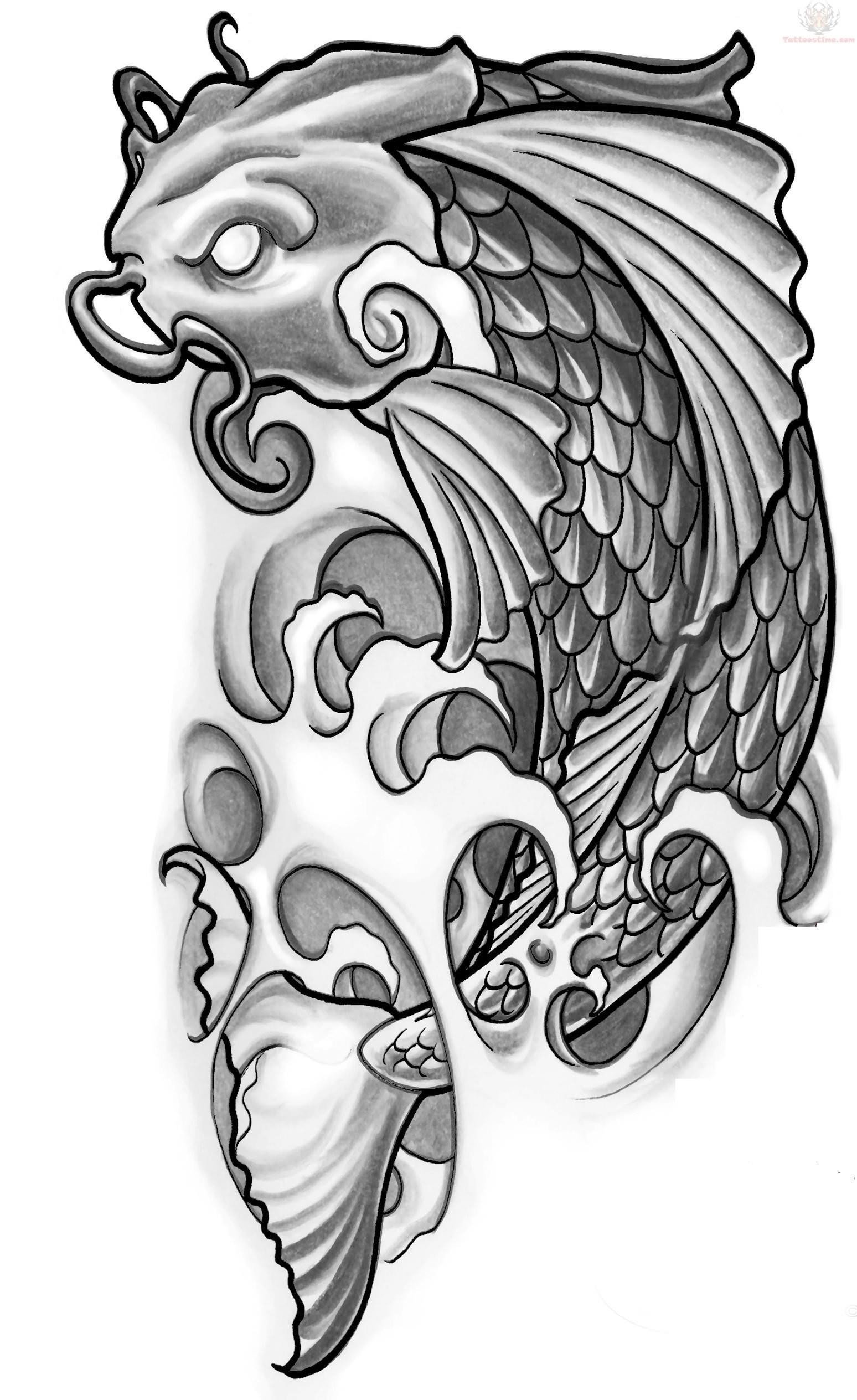 Koi 1 By Phantomphreaq On Deviantart Koi Tattoo Design Japanese Koi