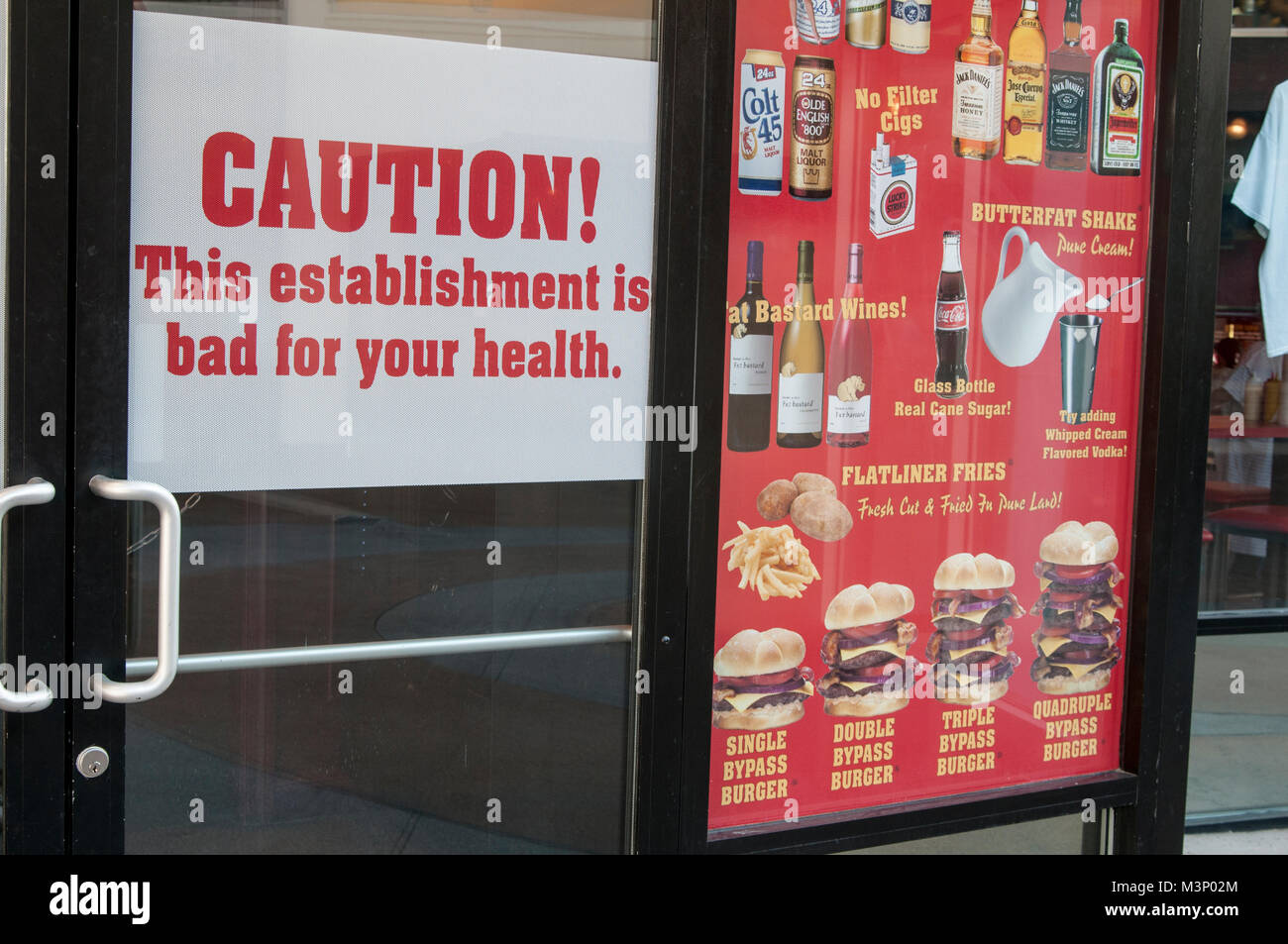 Las Vegas Nevada Heart Attack Grill The Menu Showing All The