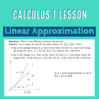 Linear Approximation Linearization Differentials Calculus 1 Lesson