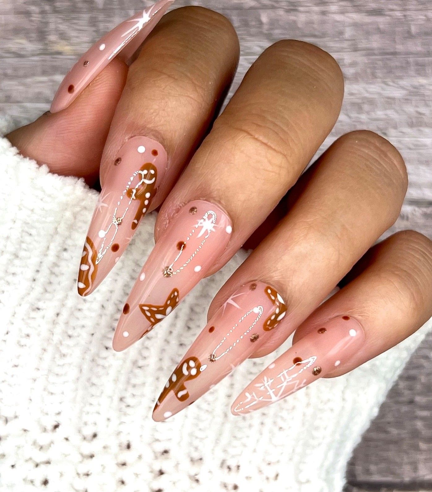 Long Pink Gingerbread Nails Pictures Photos And Images For Facebook