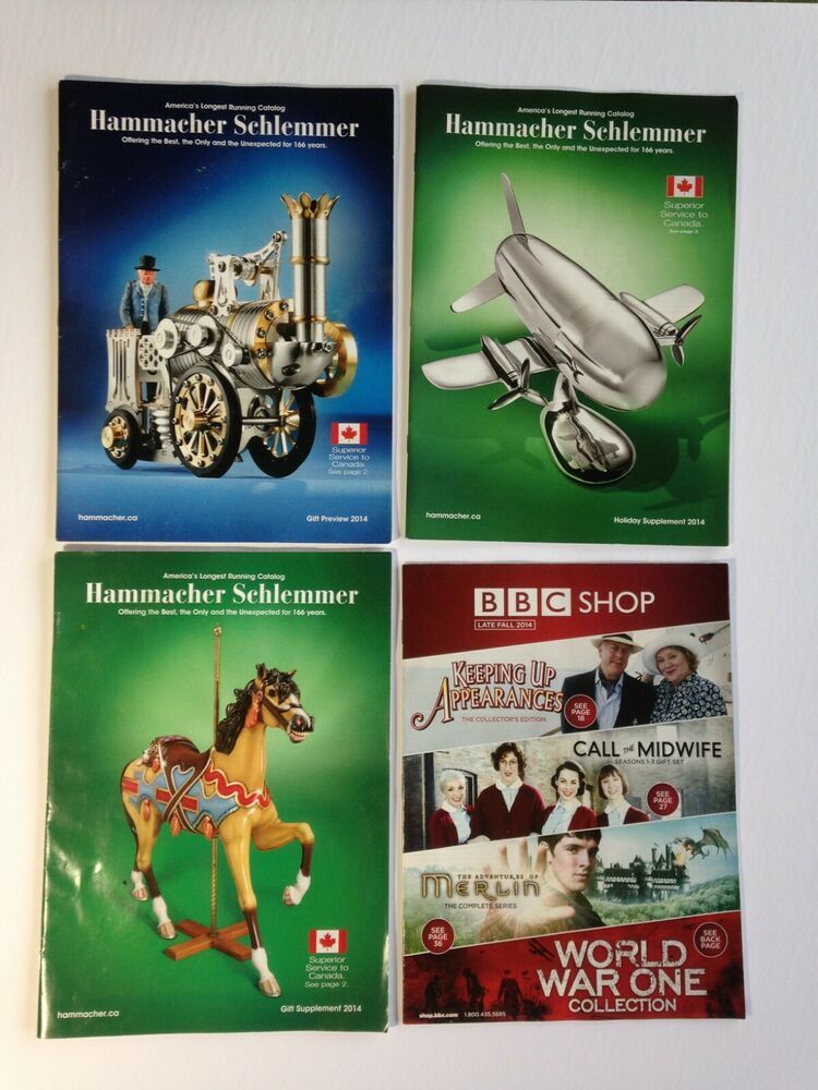 Lot Of 3 Hammacher Schlemmer Catalogs Bbc Shop 2014 Hammacher