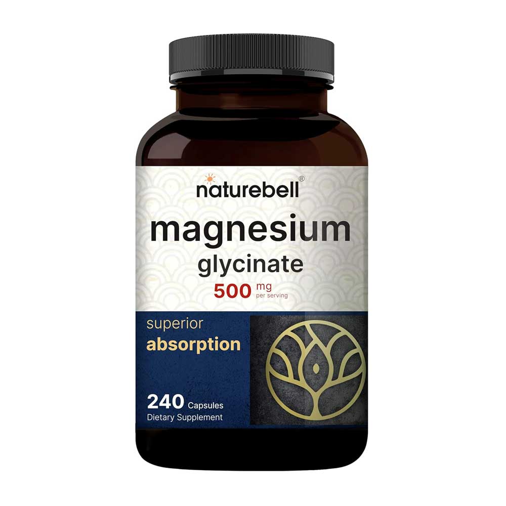 Magnesium Glycinate 500Mg 240 Veggie Capsules Chelated Highly