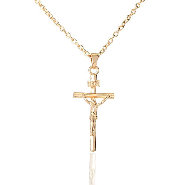 Men Cross Necklace Pendant Women Inri Juses Crucifix Christianity