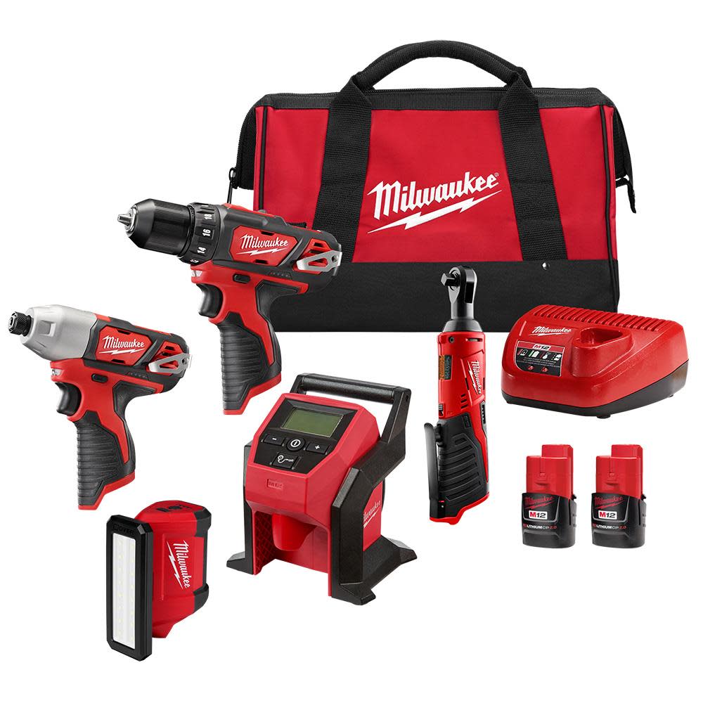 Milwaukee M12 5 Tool Combo Kit 2494 25 Acme Tools