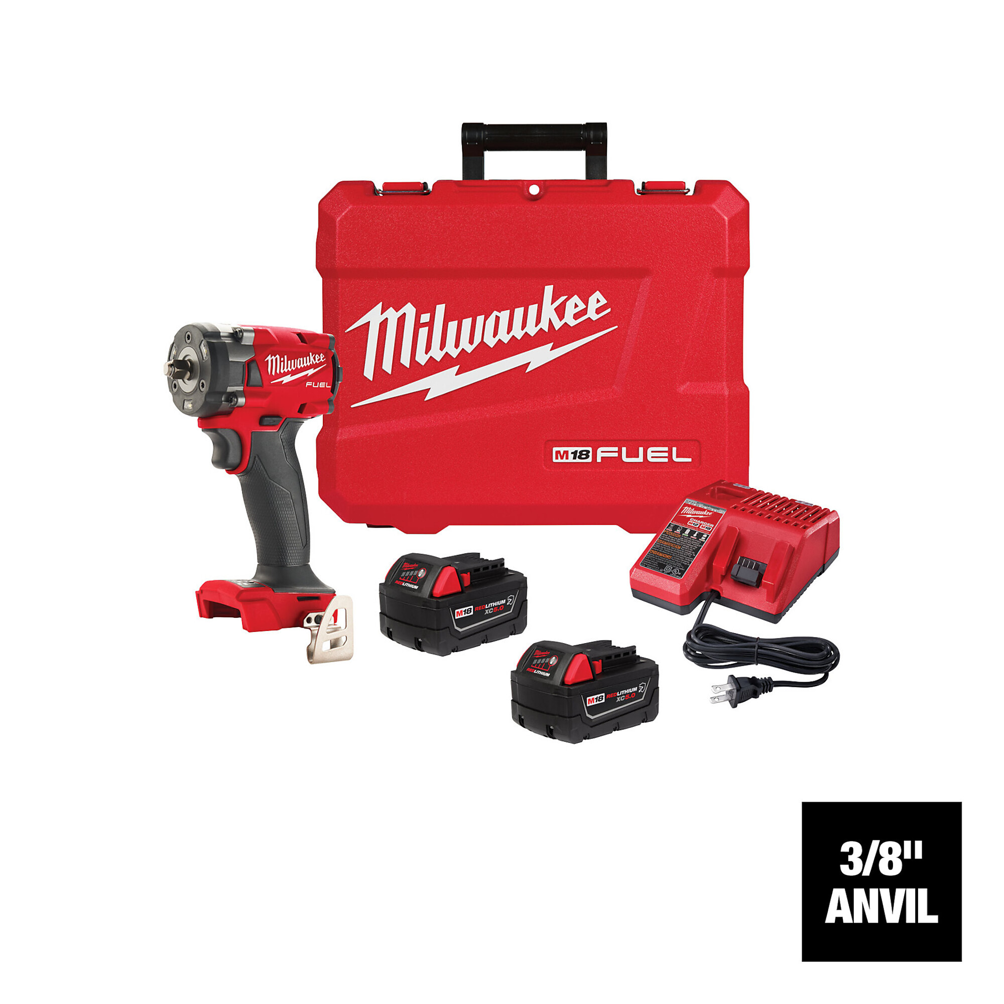 Milwaukee M18 Cordless Impact Wrench With Friction Ring 1 2In Drive 450 Ft Lbs Torque