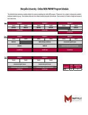 Msn Pmhnp A Term Start Program Schedule 2018 Pdf Maryville