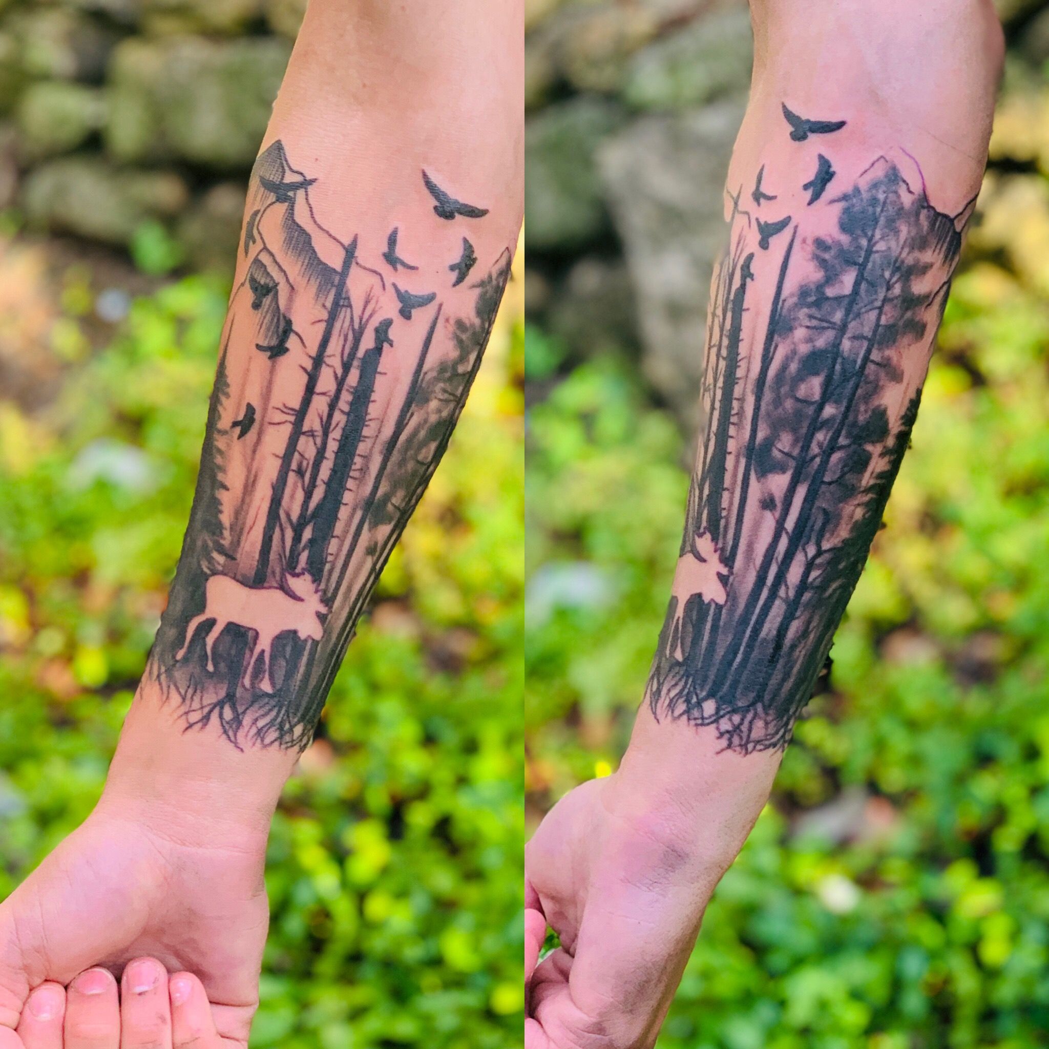 Nature Sleeve Tattoo By Timur Lysenko Nature Tattoos Sleeve Tattoos