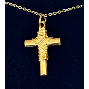 Necklace Cross Gold Sacred Supplies