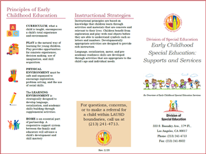 New Special Education Division New Sped Publications Brochures