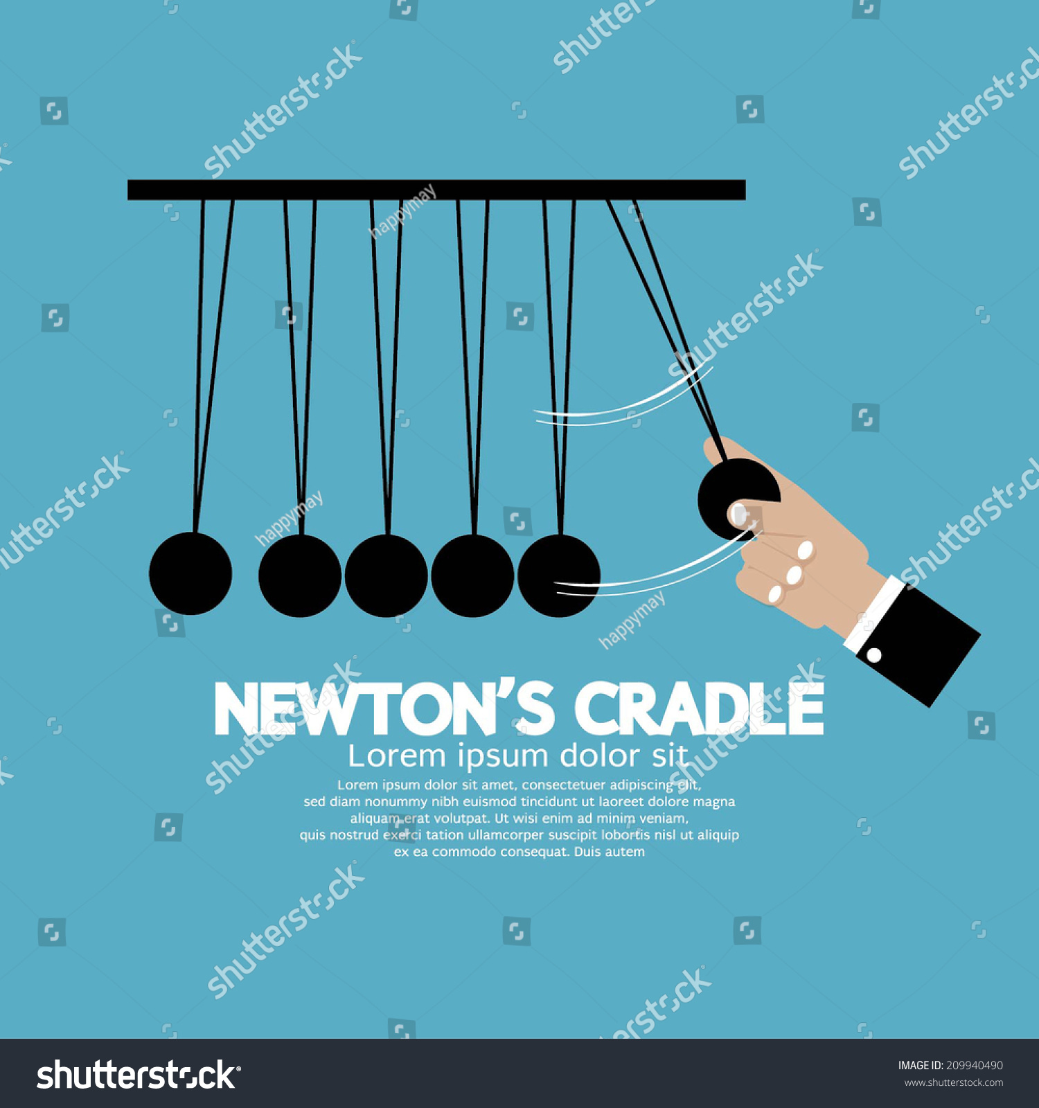 Newton S Cradle Flat Vector Superawesomevectors