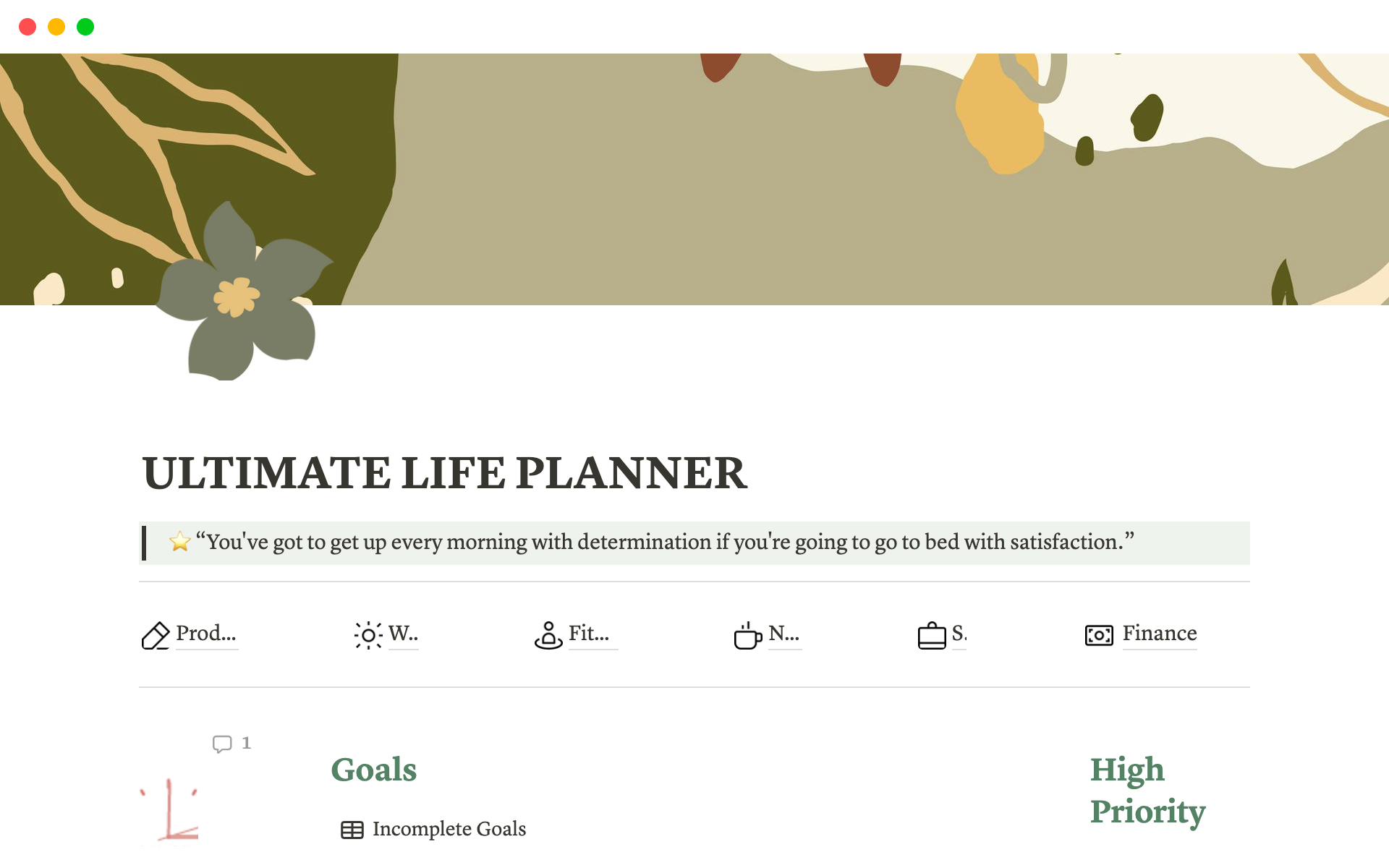 Notion Ultimate Life Planner Notionway