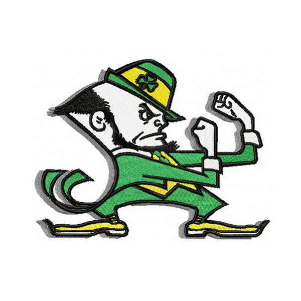 Notre Dame Fighting Irish Logo Embroidery Design File 6 Sizes Fun