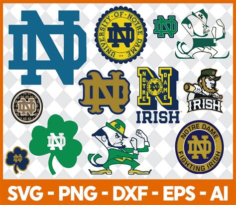 Notre Dame Fighting Irish Svg Football Team Logo Svg Football Svg