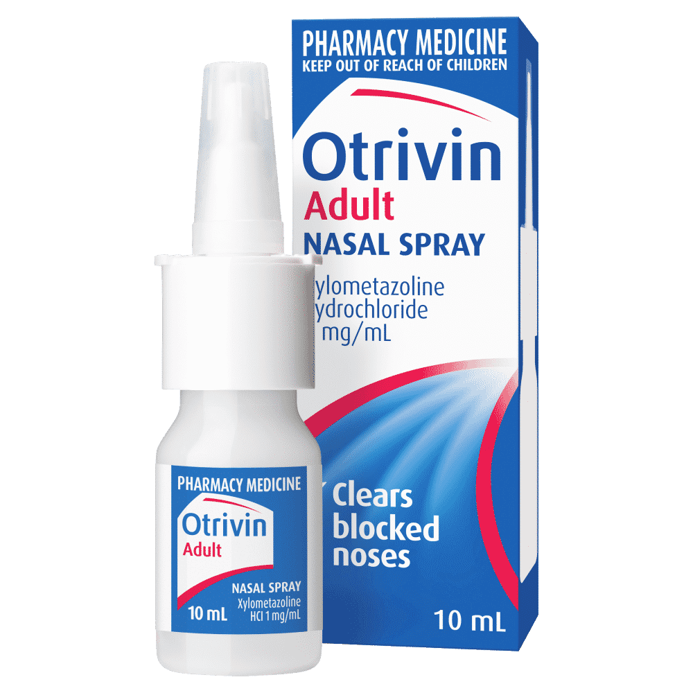 Otrivin Nasal Spray Adult 10Ml Clears Blocked Noses Nasal Decongestion