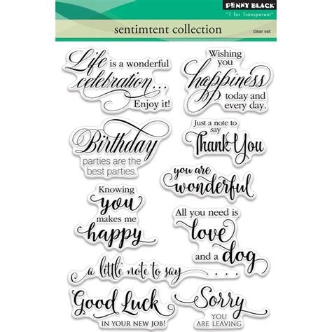 Penny Black Sentiment Collection Stamp Set 759668303502