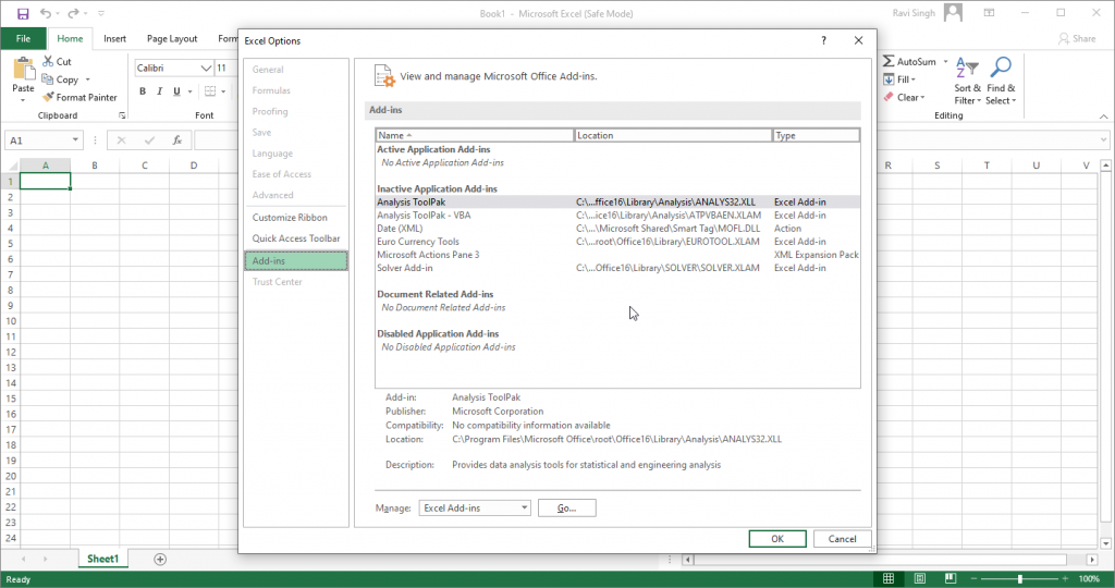 Permanently Install Excel Solver Ledsoft