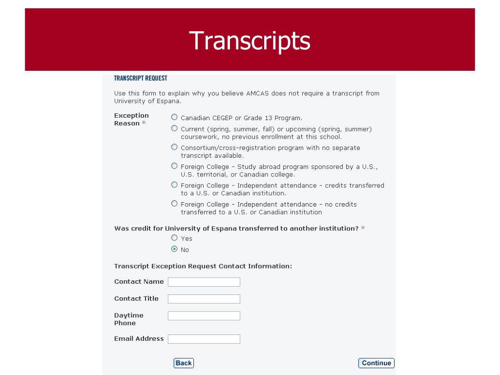 Ppt Completing The 2011 Amcas Application Powerpoint Presentation