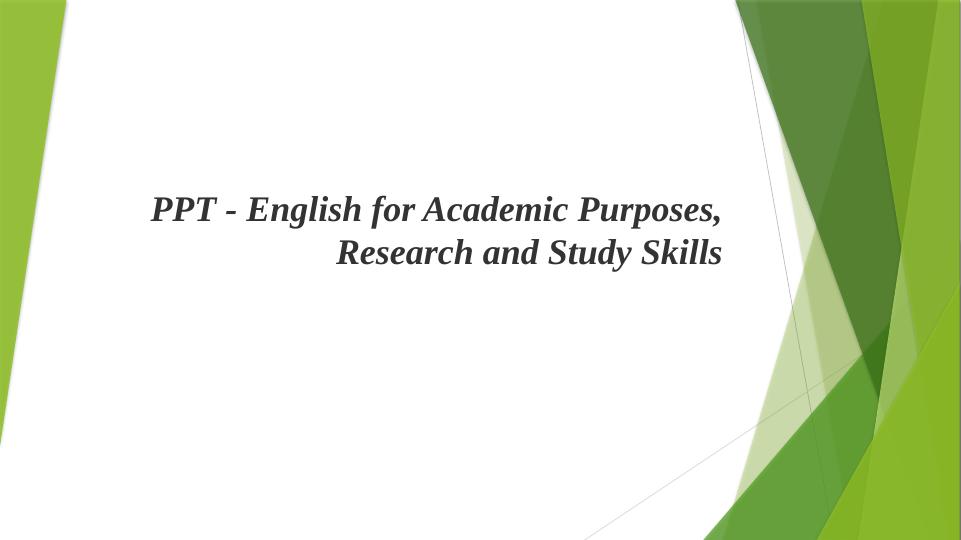 Ppt English For Academic Purposes Powerpoint Presentation Free