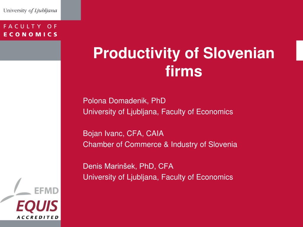 Ppt Productivity Of Slovenian Firms Powerpoint Presentation Free Download Id 9568284