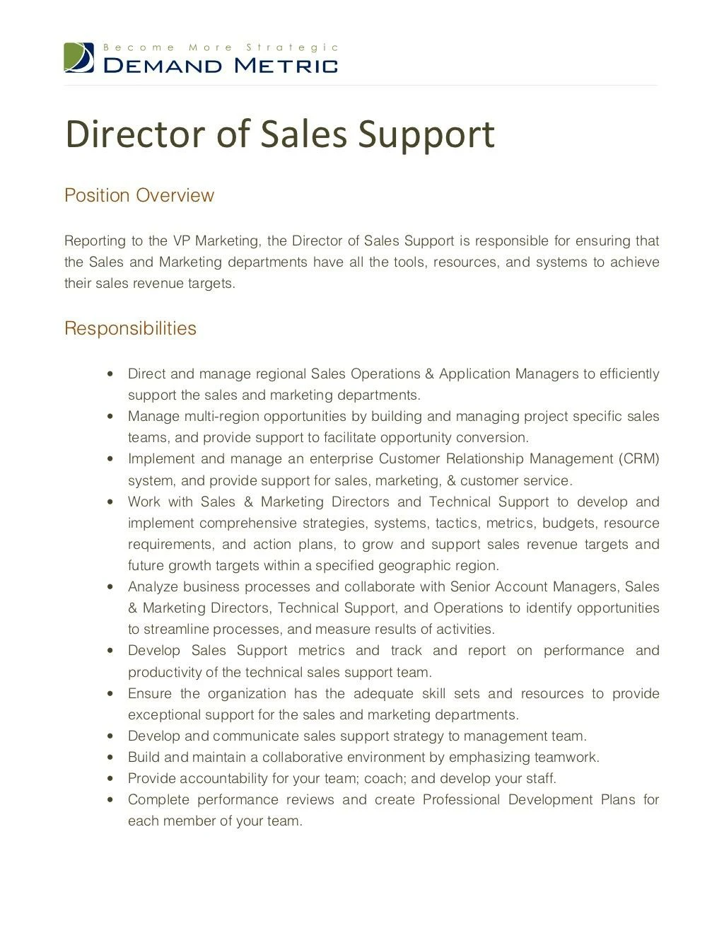 Ppt Sales Support Job Description Powerpoint Presentation Free