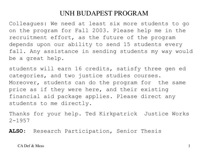 Ppt Unh Budapest Program Powerpoint Presentation Free Download Id